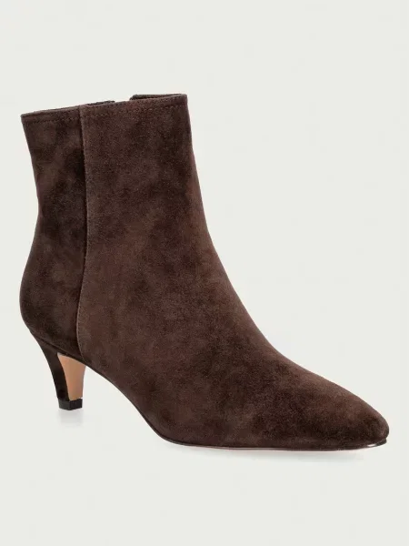 Twinset botine pentru femei din piele întoarsă maro