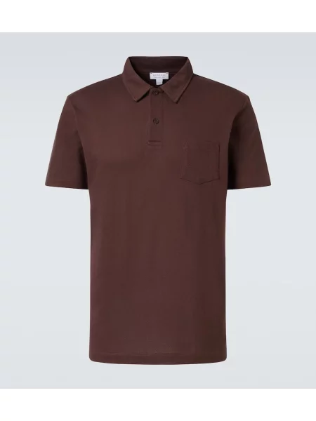 Tricou polo Sunspel maro