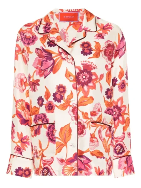 Cămașă La Doublej de mătase cu model floral cu imagine