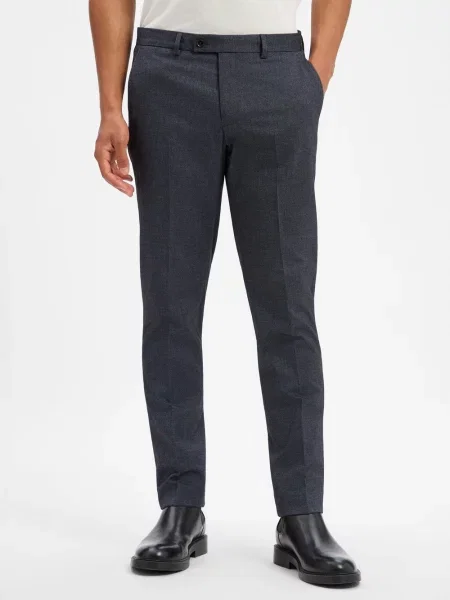 Finshley & Harding London spodnie z zestawu modułowego z domieszką wełny Mężczyźni Slim Fit 46 szary