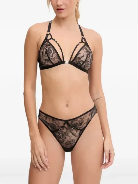 Sutien Chantelle cu model floral din dantelă negru