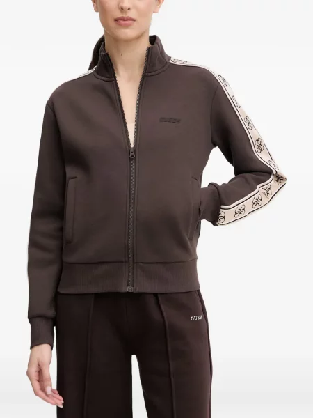 Pulover Guess cu autograf maro