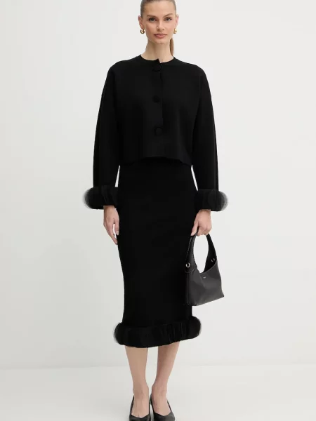 Twinset spódnica midi ołówkowa czarny