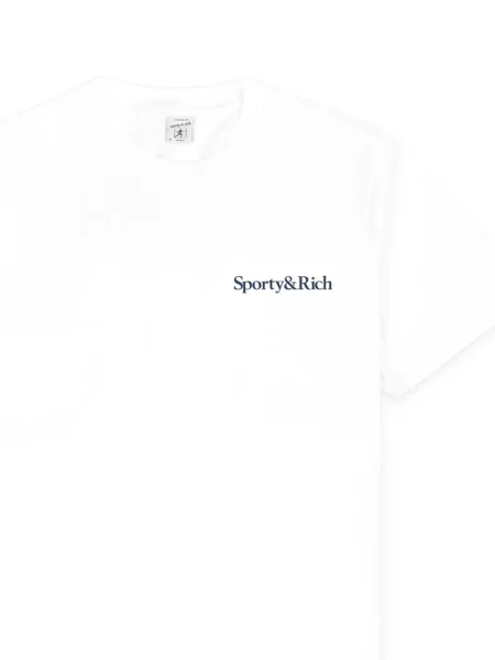 Rövid póló Sporty & Rich autogrammal fehér
