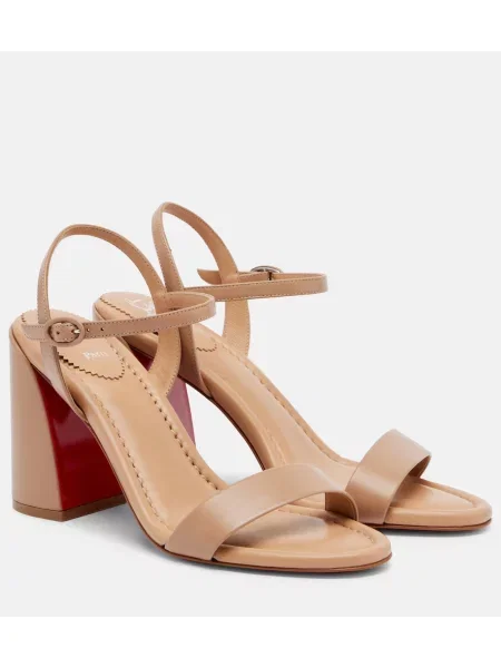 Sandale Christian Louboutin din piele bej