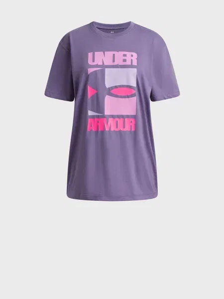 Дитяча футболка Under Armour фіолетова