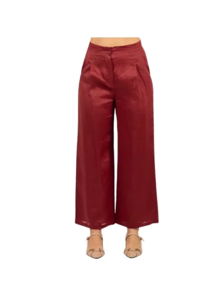 Spodnie Max Mara Studio czerwone