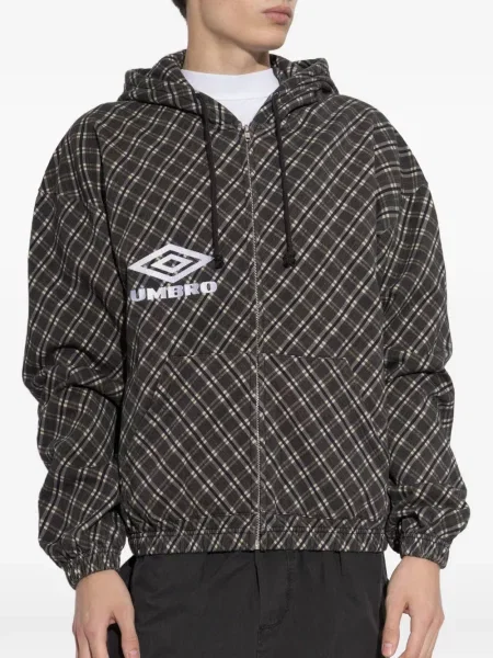 Hanorac cu glugă Umbro în carouri maro