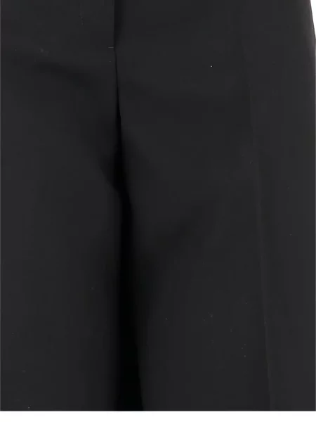 Vunene hlače Jil Sander crna