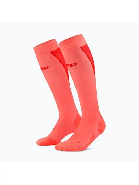 Шкарпетки CEP Ultralight Tall neon coral/red червоні