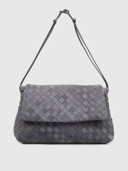 Замшевая сумка Bottega Veneta серая