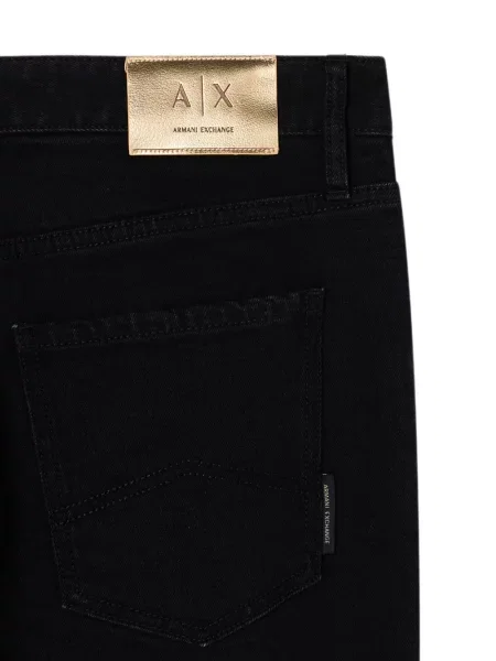 Skinny jeansy skinny Armani Exchange ze stretchu czarne