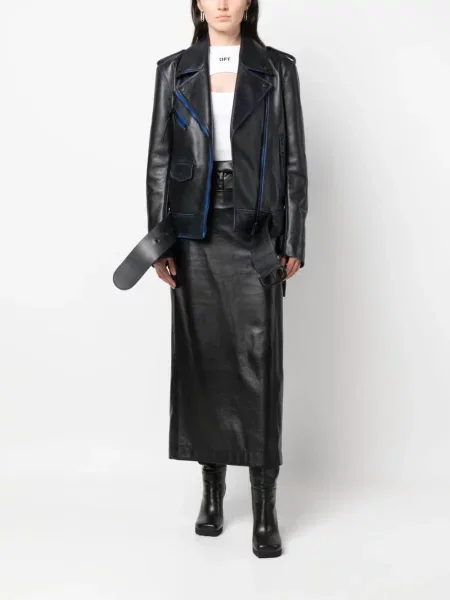 Odinė striukė Off-white balta