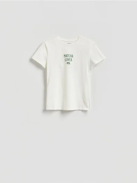 Reserved Tricou cu imprimeu alb