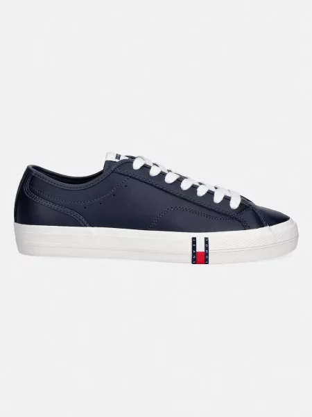 Tommy Jeans Sneakersy Archive Vulc. Long Lace Tmavomodrá