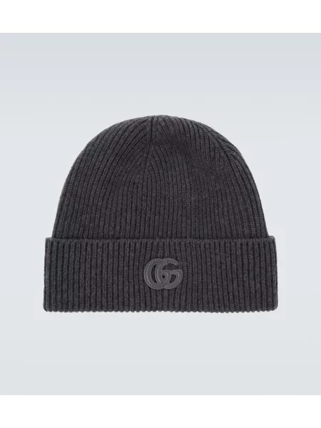 Kapa Gucci iz kašmirja siva