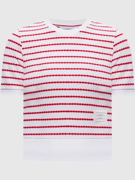 Топ Thom Browne в полоску белый
