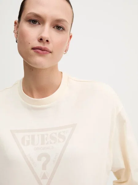 Tričko Guess Originals béžová