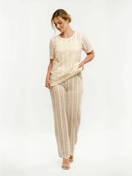 Liberte Essentiel Pantaloni CROC crem