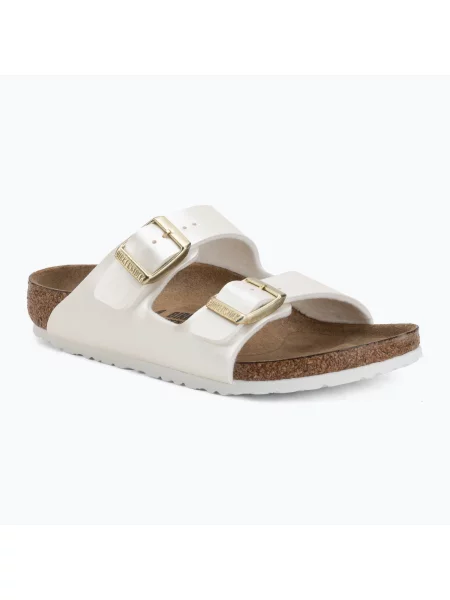 Gyerek papucsok BIRKENSTOCK Arizona Birko-Flor Narrow electric metallic pearl. Méret: 31 EU fehér
