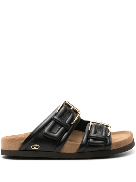 Papuci Valentino Garavani din piele negru