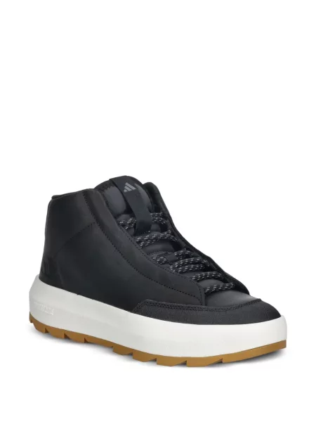 Prugaste bermuda kratke hlače Adidas s vezicama s čipkom smeđa