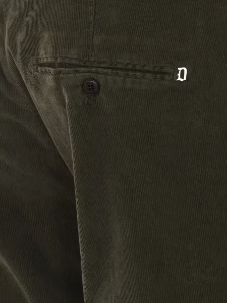 Pantaloni Dondup de catifea cord verde