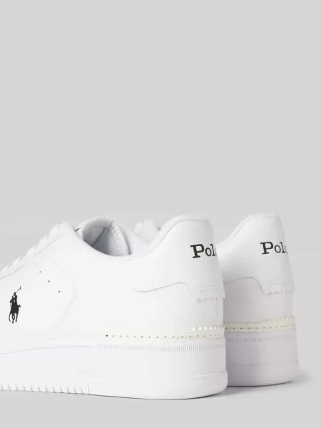Sneakersy z przeszyciem logo Model MASTERS COURT' Polo Ralph Lauren białe