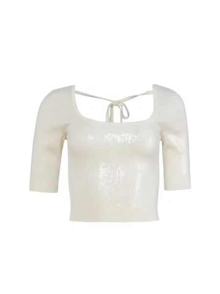 Top Fleur Du Mal cu paiete tricotate