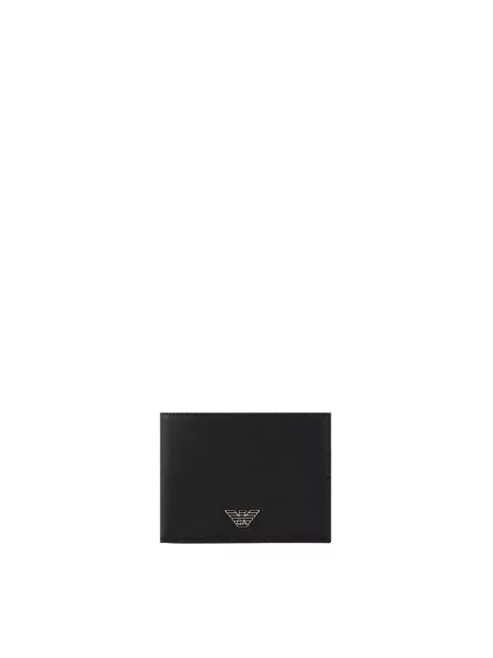 Portfel Emporio Armani skórzany czarny