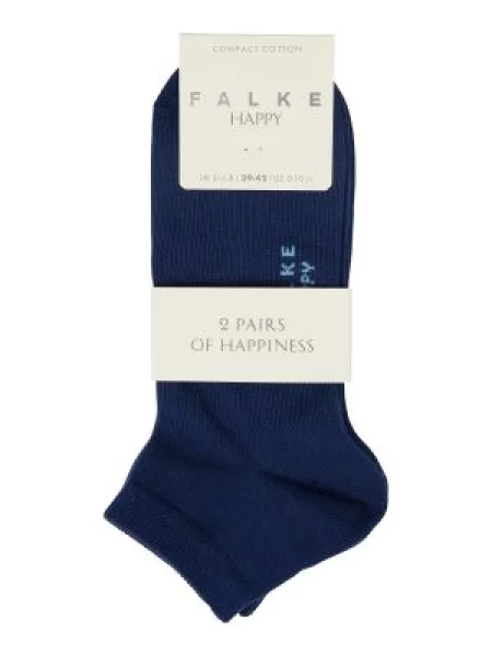 Skarpety z dodatkiem streczu model ‘Happy’ Falke niebieskie