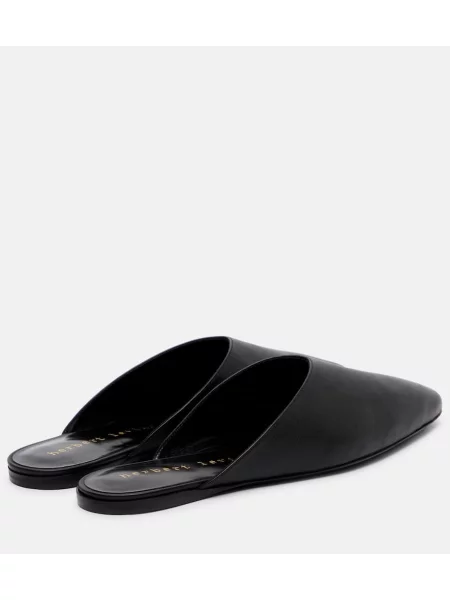 Papuci tip mules Herbert Levine din piele negru