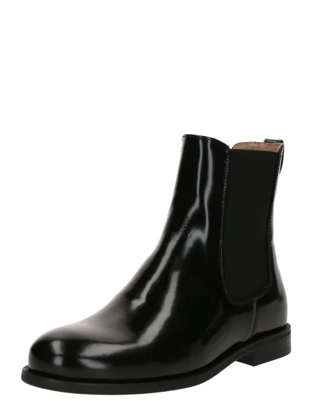 BOSS ghete chelsea de piele cu plat Lycia negru