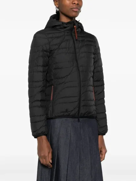 Geacă Moncler cu glugă negru