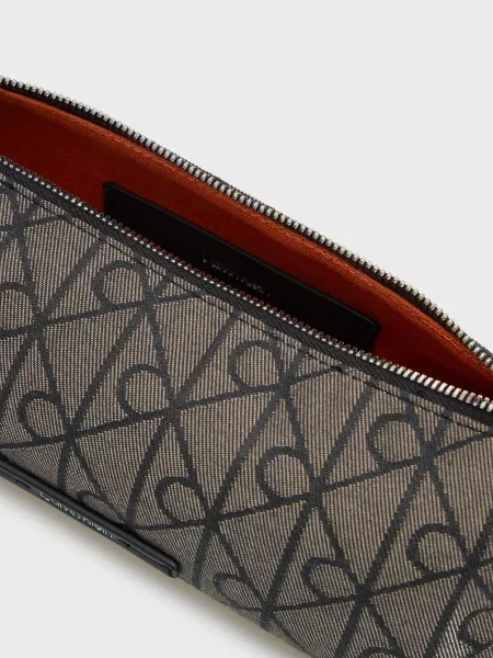 Жакардова сумка Calvin Klein з принтом сіра