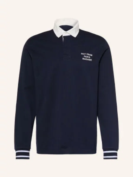 Drôle De Monsieur Koszulka Polo Z Jerseyu blau biała