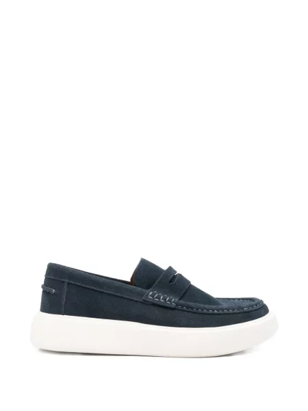 Pantofi loafer Sergio Moretti Firenze din piele de căprioară albastru