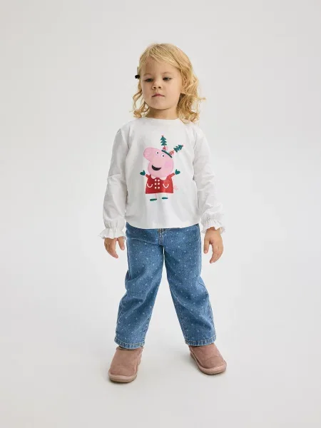 Reserved Блузка Peppa Pig кремовий 