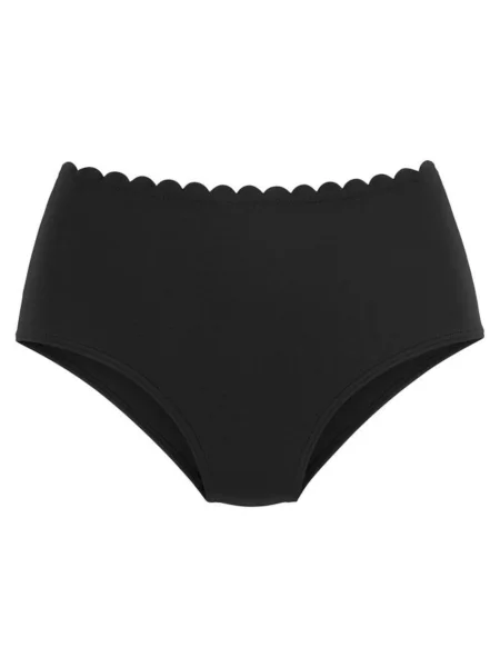 LASCANA Slip costum de baie Scallop' negru