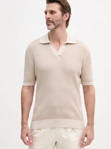 Frescobol Carioca polo majica s kašmirjem bež