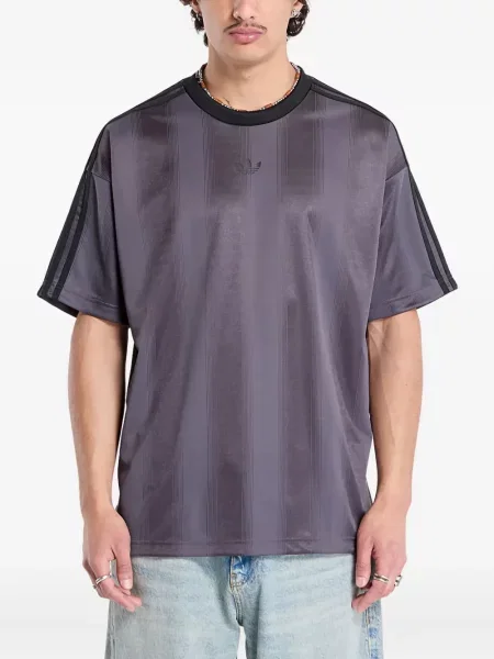 Бягане тениска Adidas с леопардов принт от джърси черно