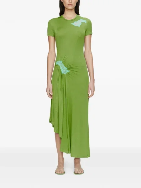 Rochie midi Christopher Esber din dantelă până la genunchi de costum verde