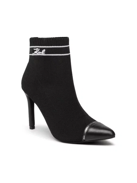 Botki Karl Lagerfeld skórzane czarne