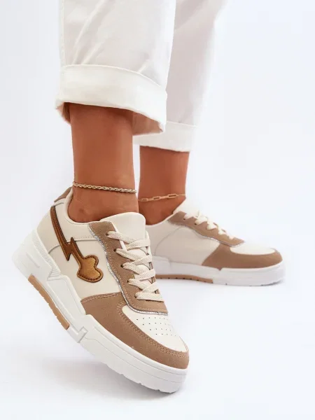 Tenisky Boto na platformě béžové