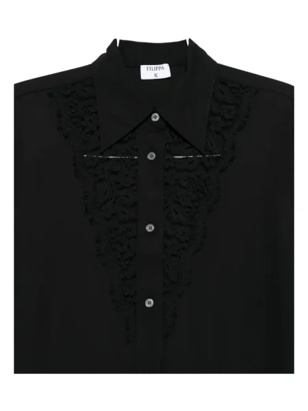 Košulja Filippa K s čipkom crna