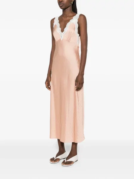 Stras rochie midi Sandro din dantelă