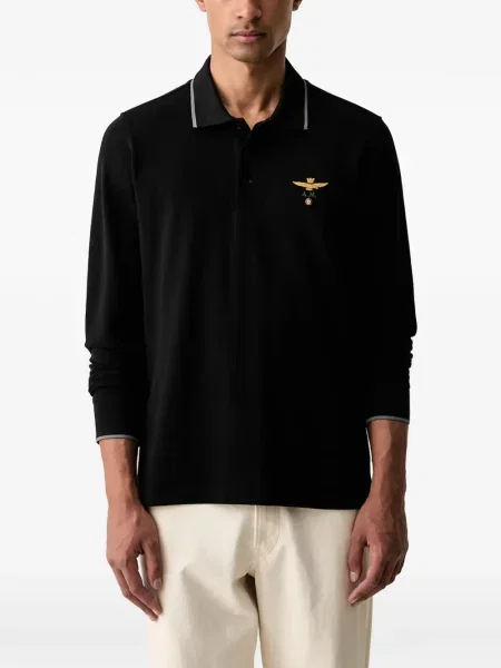 Tricou polo Aeronautica Militare cu autograf negru