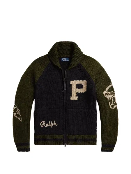 Tricou polo Polo Ralph Lauren cu glugă cu blană cu broderie roșu