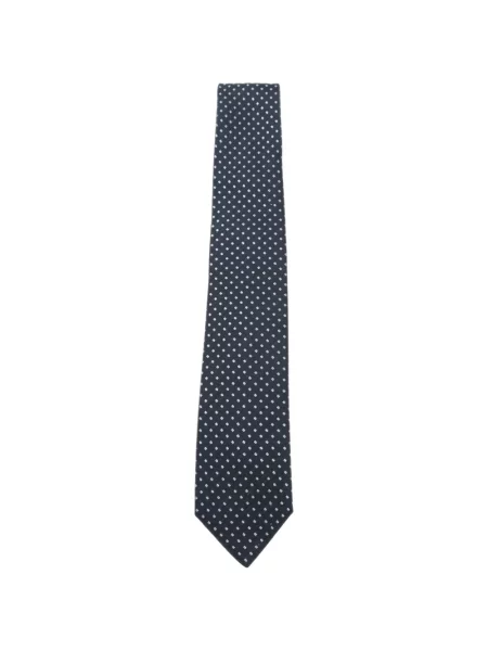 Cravată Barba cu imprimeu geometric albastru