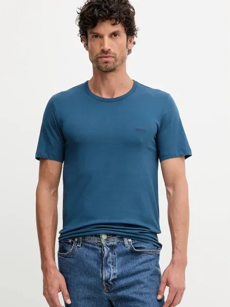 BOSS tricou pentru bărbați din TShirtRN 3P Classic pachet de 3 albastru